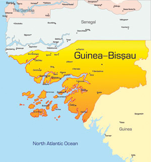 REPUBLIC OF GUINEA-BISSAU - Area: 14,000 square miles. Population: 1.6 million. Independence: 1974 from Portugal.