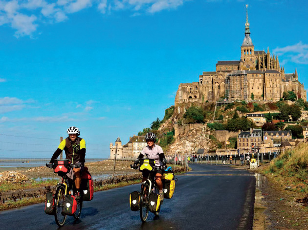 The Walshes bid farewell to Mont-Saint-Michel, a 1,000-year-old island monastery in Normandy.