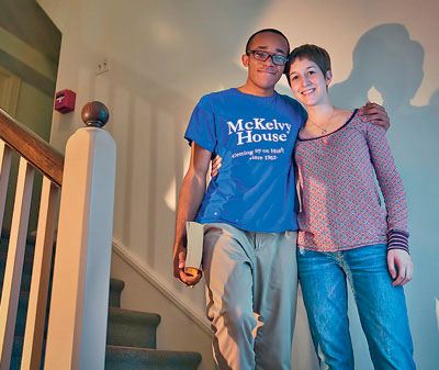 McKelvy Scholars Kyle Tucker ’14 (left), president, and Hannah Weaver ’14