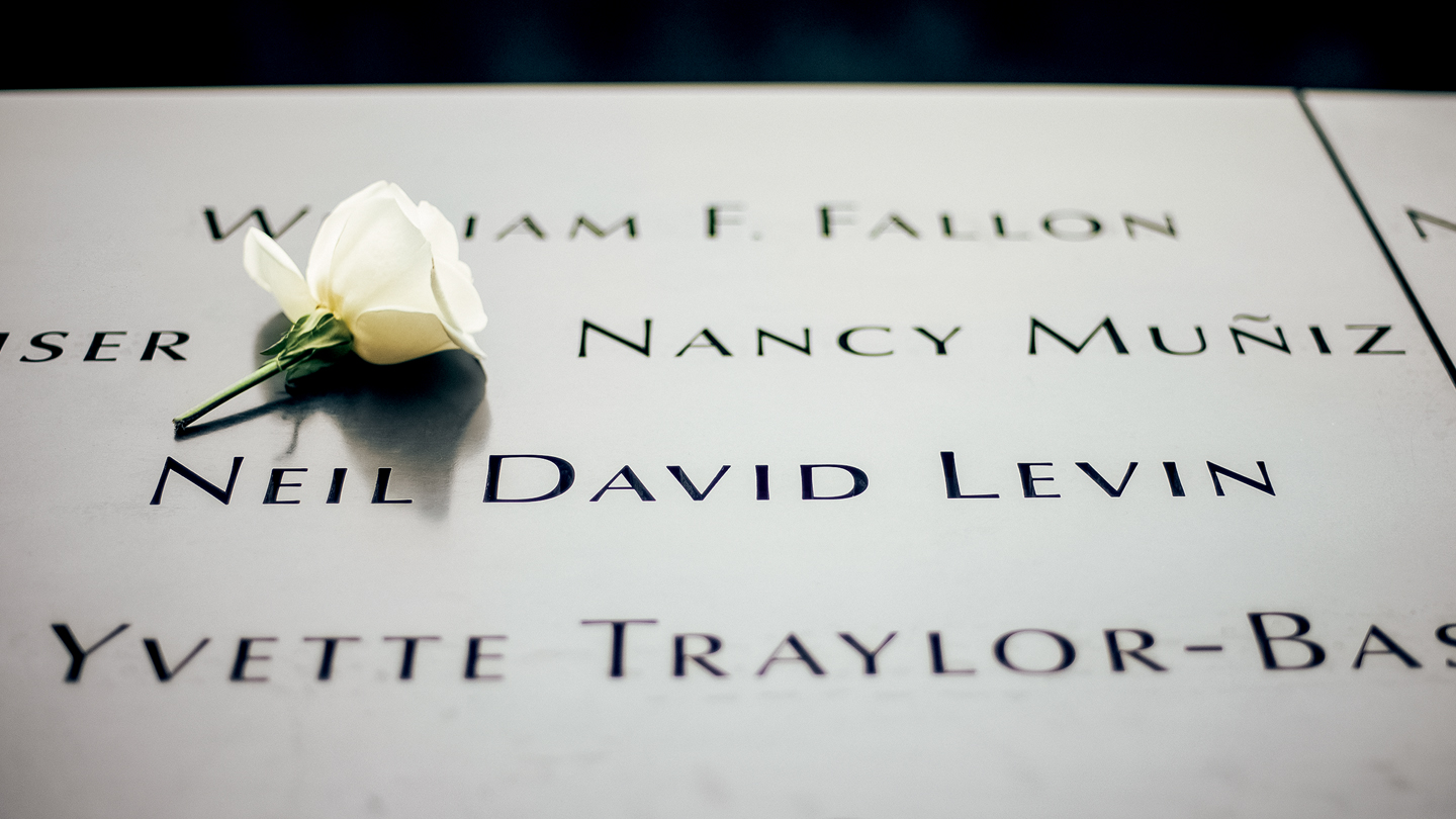 Neil David Levin's name is etched in the 9-11 memorial in NYC