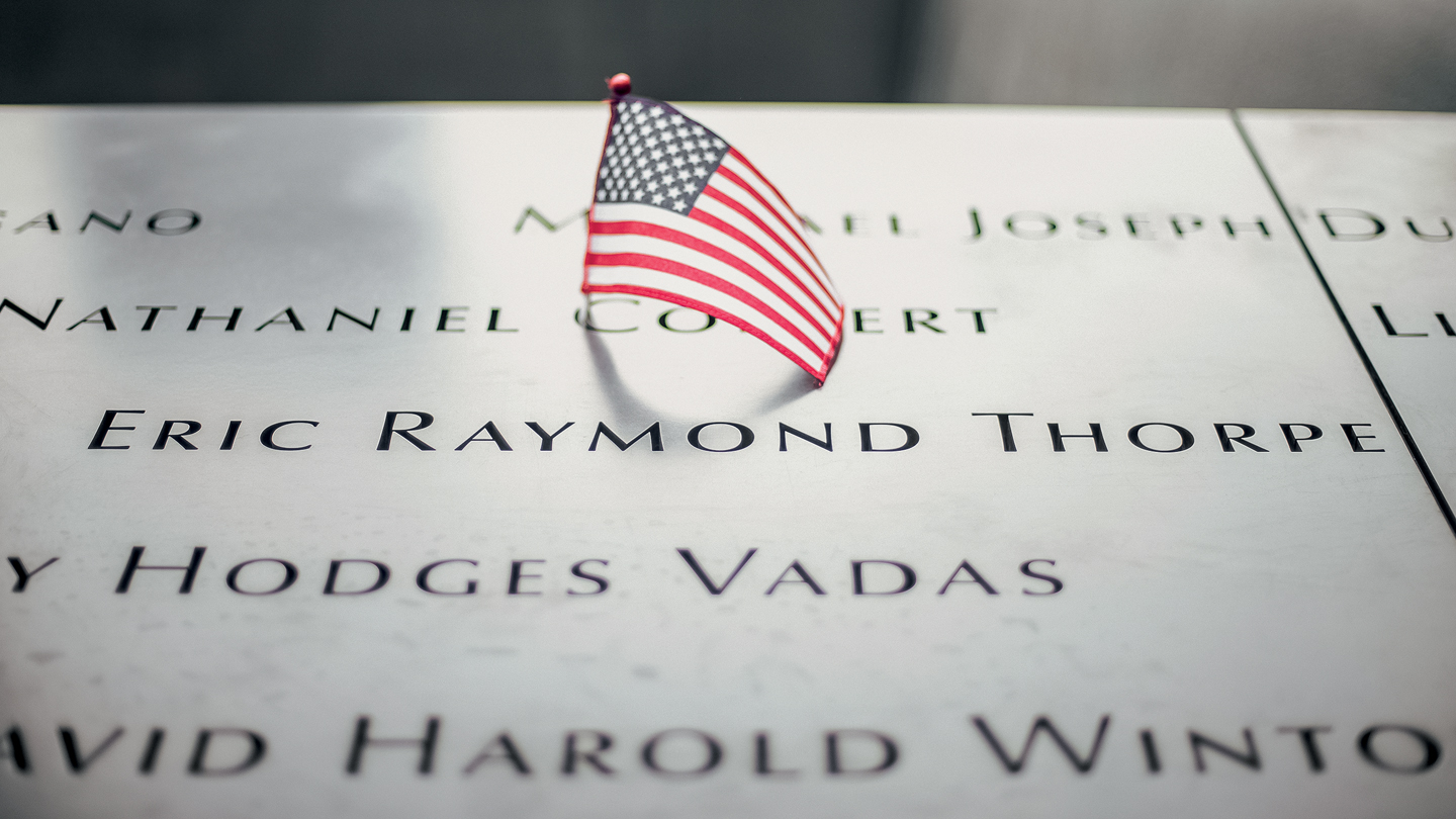 Eric Raymond Thorpe's name is etched at the 9-11 memorial in NYC