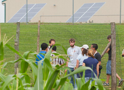 The Lafayette Organic Community and Student Garden at Metzgar Fields. The Sustainable Energy Fund awarded the College a grant to install a three-kilowatt solar array to power equipment for the garden.